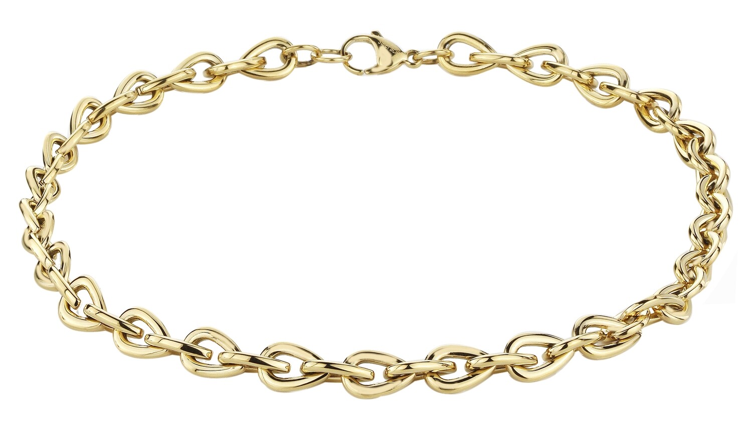 NECKLACE.   STEEL.     GO.      49 CM