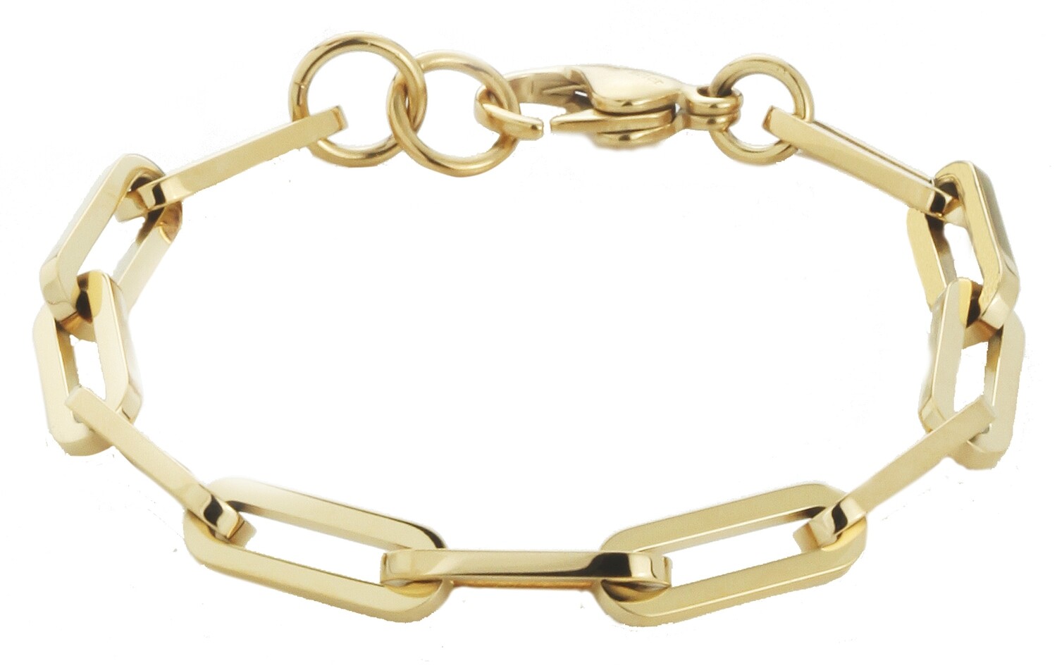 BRACELET.       GO.  STEEL.     21 CM