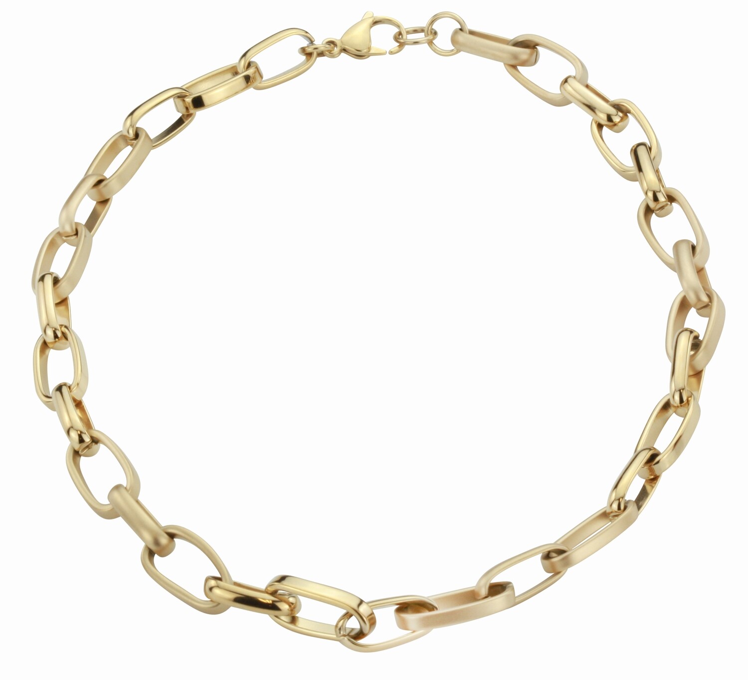 NECKLACE.    STEEL.  GO. MATT/SHINY.    50 CM