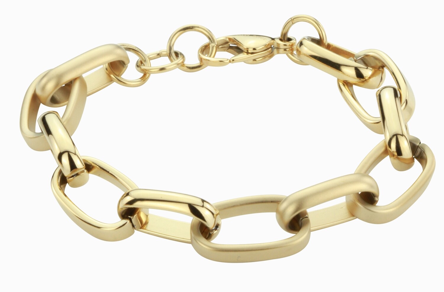 BRACELET.      GO.   MATT/SHINY.     22 CM