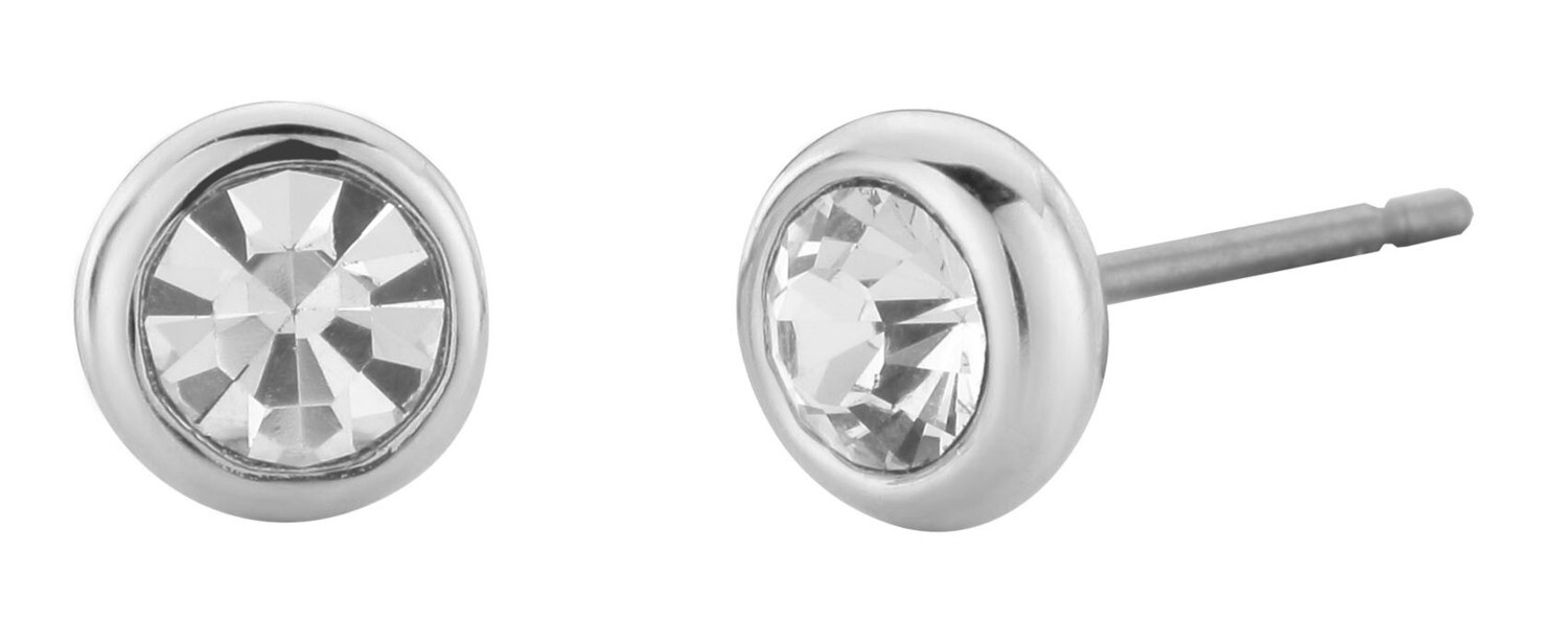 PEARCED EARRINGS.    RH    CRYSTAL.   3 MM