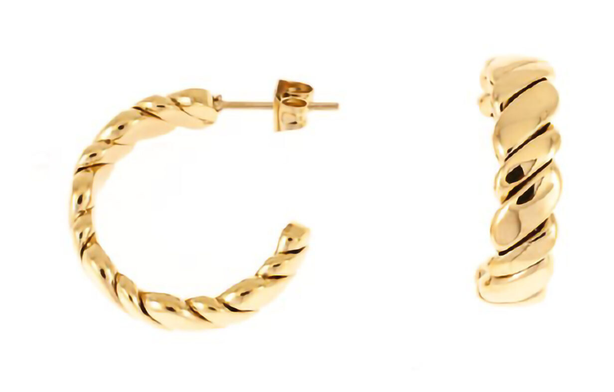 PEARCED HOOPS.  CREOLES.   GO.   20MM