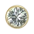 BROOCHE.    PINS.     GO/CRYSTAL.    10 MM