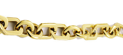 BRACELET.    GO.  STEEL.    21 CM