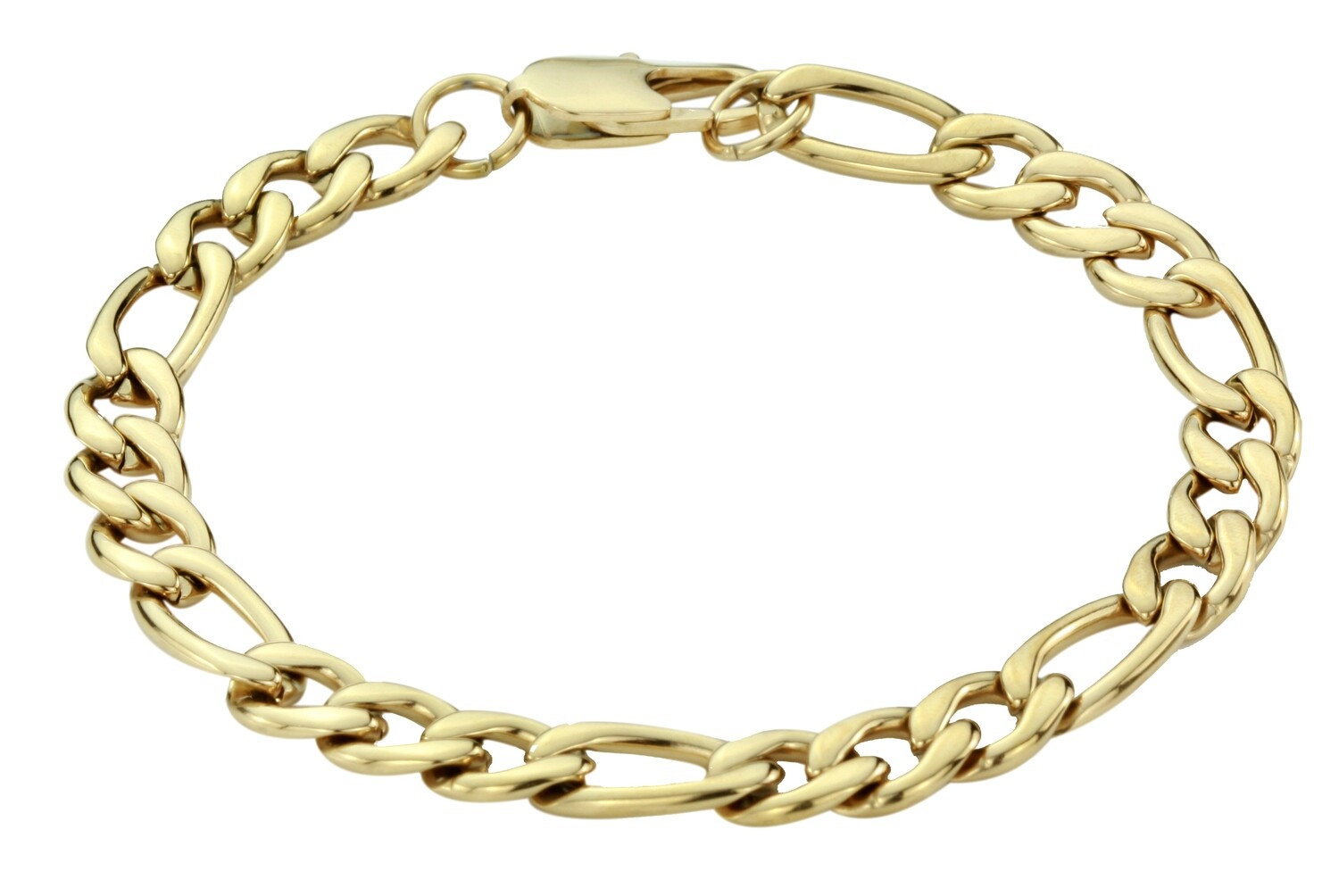 BRACELET.      GO.  STEEL.     21 CM
