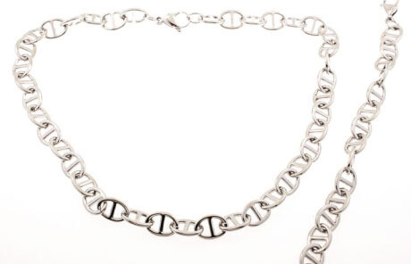 NECKLACE.   STEEL  RH.   48 CM