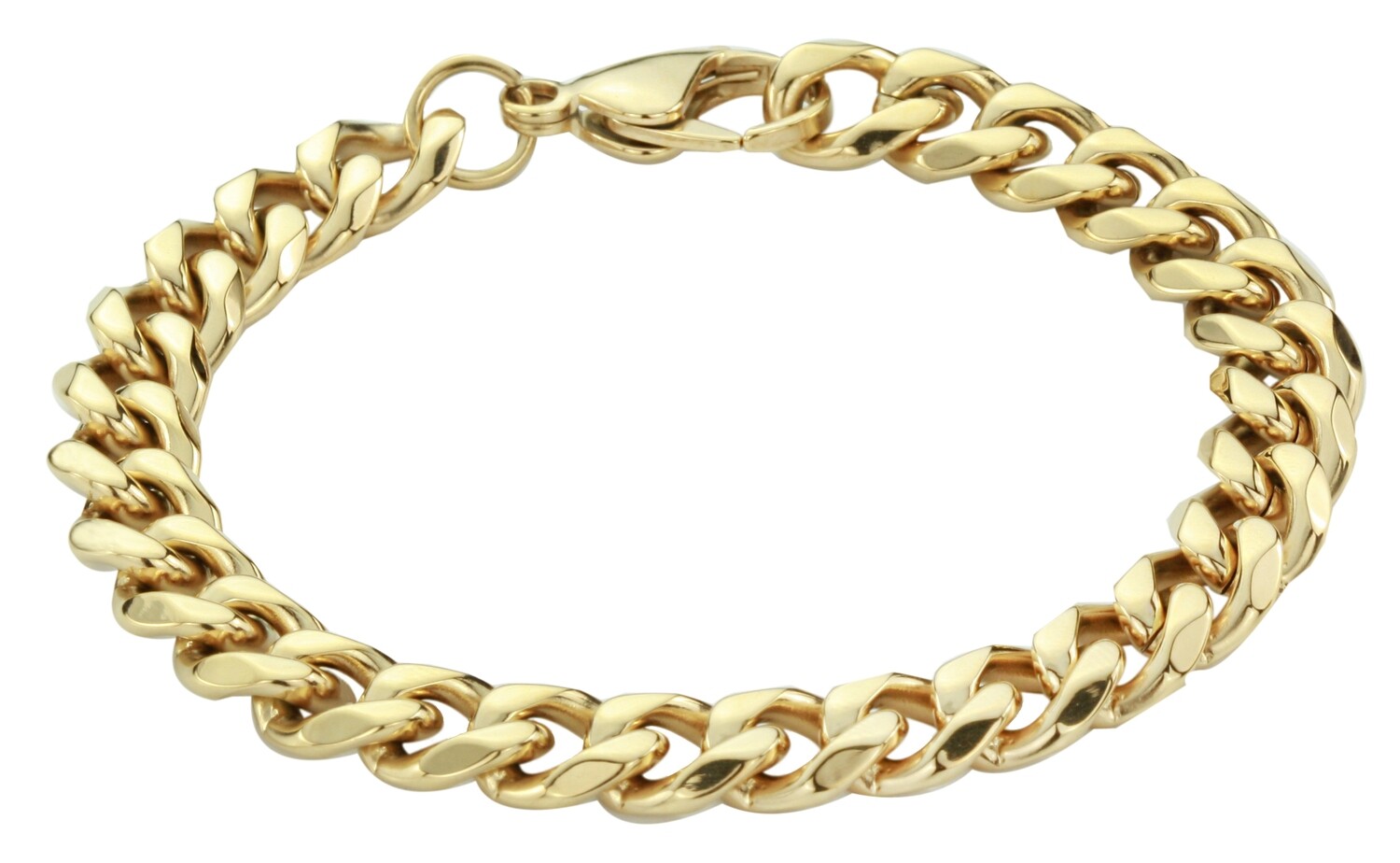 BRACELET.  STEEL.  GO. 21 CM