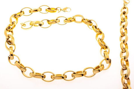 NECKLACE.    STEEL.    GO.   52 CM