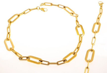 NECKLACE.   GO STEEL.   49 CM