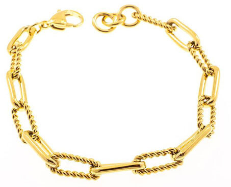 BRACELET.    GO   STEEL.  21 CM