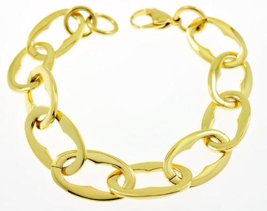 BRACELET.   GO STEEL.   21 CM