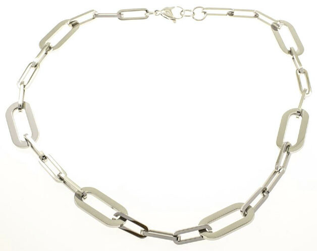 NECKLACE.    PLATINA.  STEEL.  49 CM