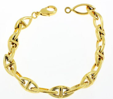 BRACELET.    GO.  STEEL.  19 CM