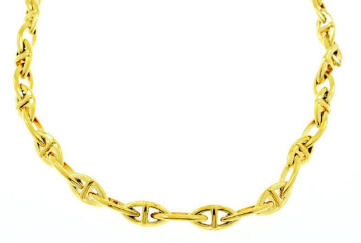 NECKLACE.    GO.  STEEL.    43 CM