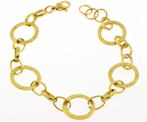 BRACELET.    GO.  STEEL. 19 CM