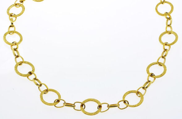 NECKLACE.    GO.    STEEL.  47 CM