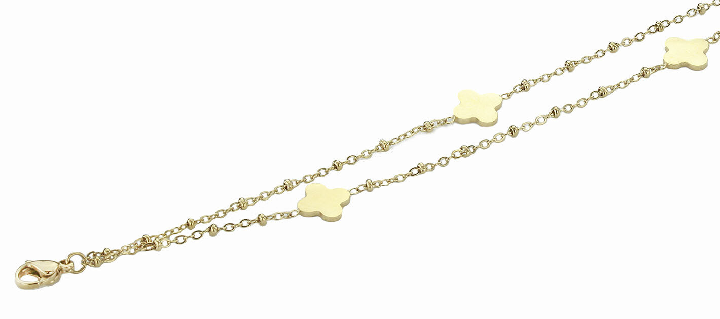 BRACELET.   GO.  STEEL.   21 CM