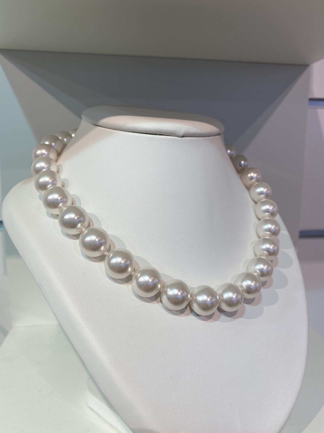 NEACKLES  PLATINA 14 MM WHITE PEARL 42 + 5 CM