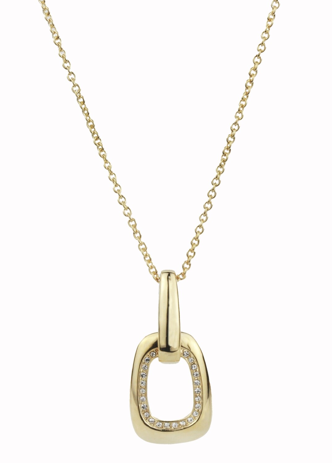 PENDANT (+CHAIN)   GOLD/CRYSTAL. 70 CM