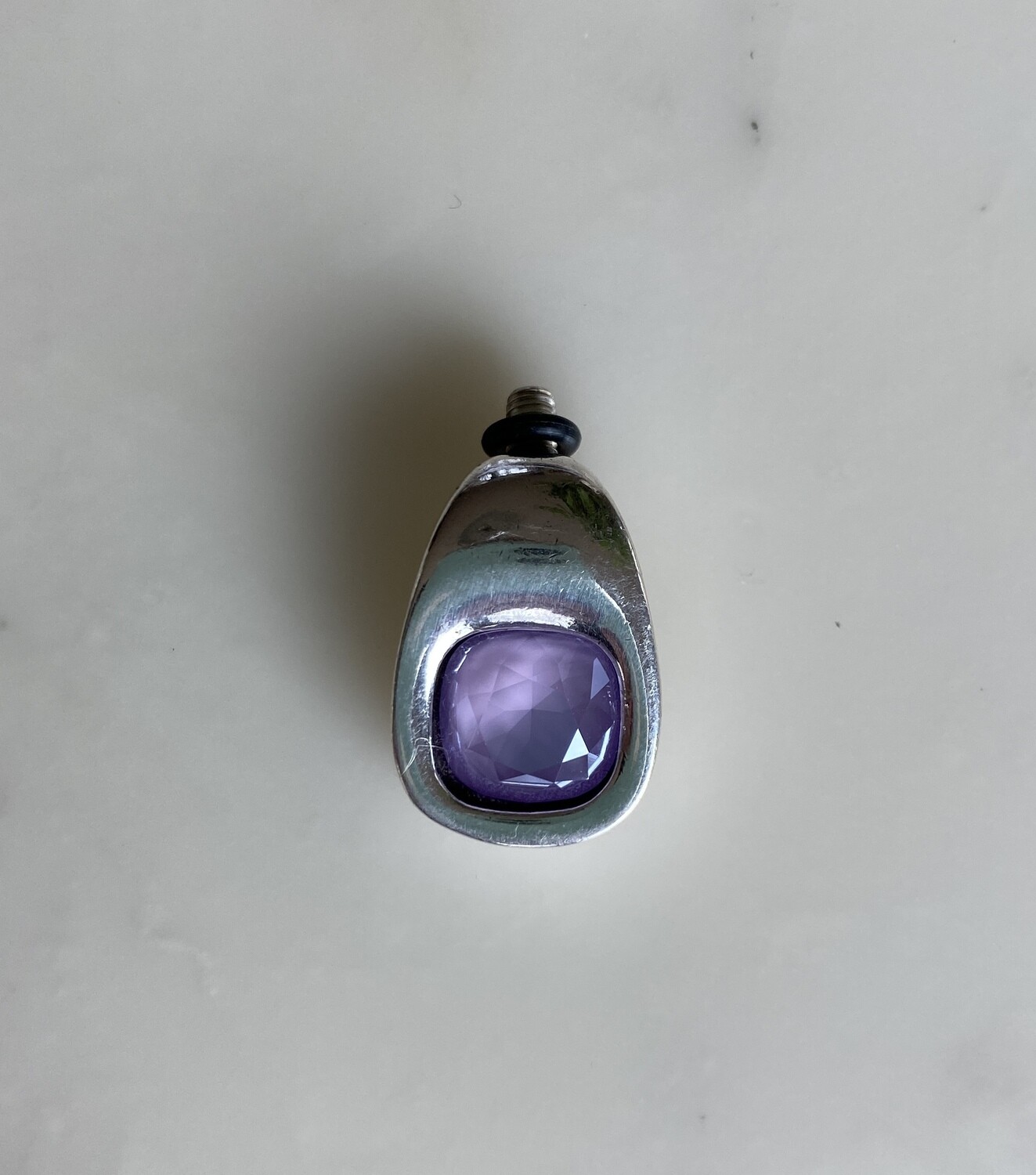 BEADS.  silver-plated / Crystal    Lila