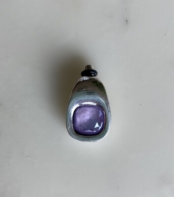 BEADS.  silver-plated / Crystal    Lila