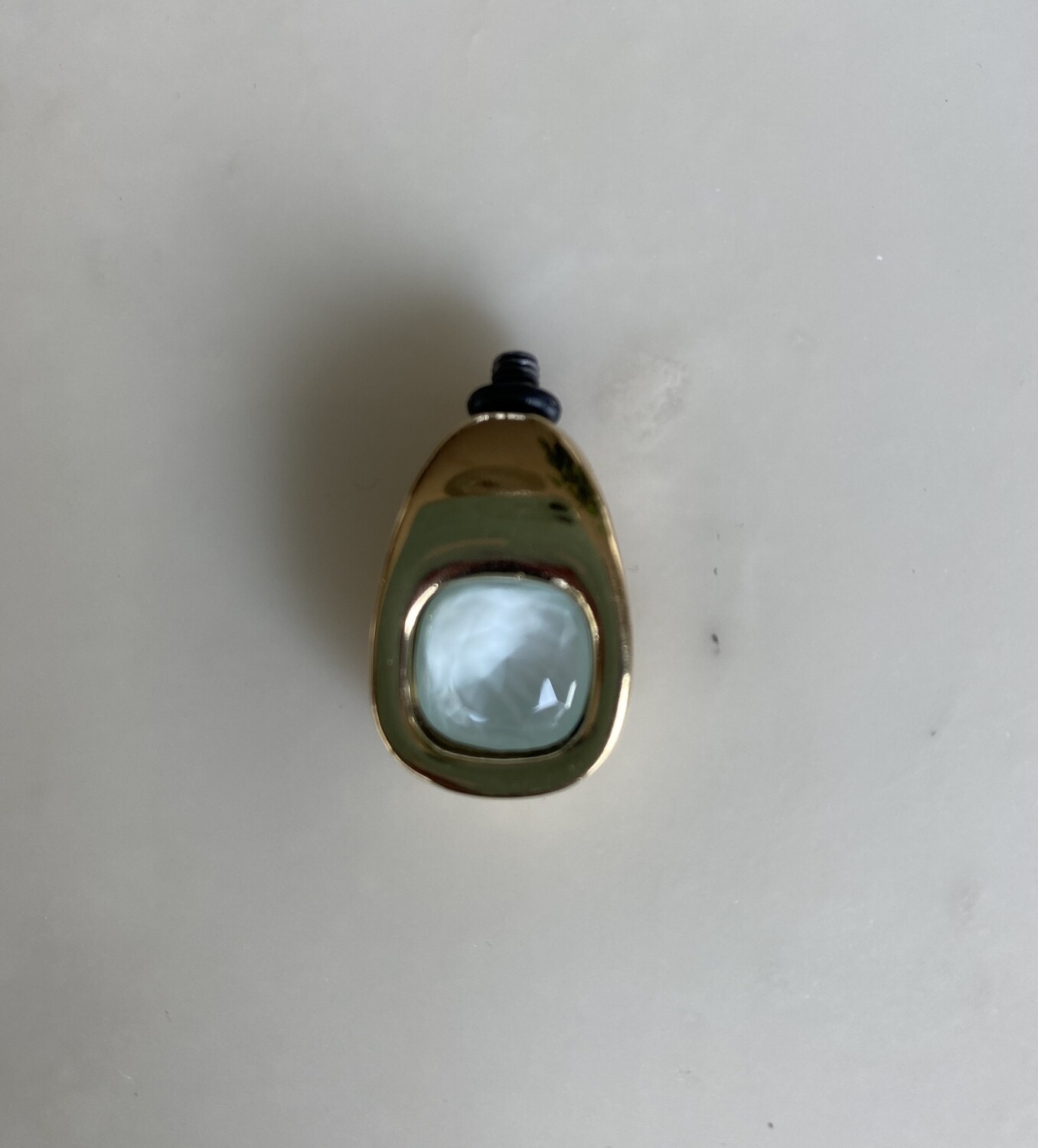 Beads.Gold Plated  Ice Blu Cristal