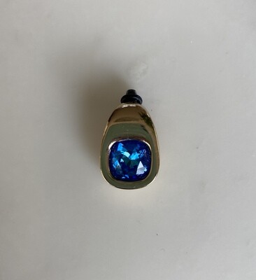 Beads   silver plated Blu Cristal