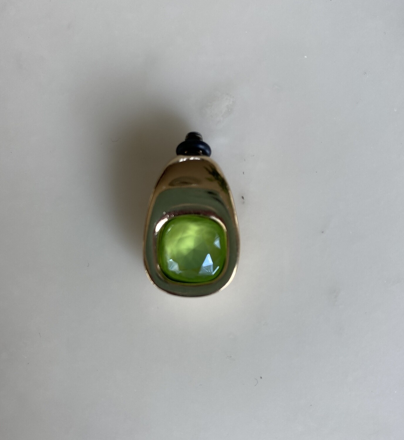 BEADS Gold Plated / green crystal