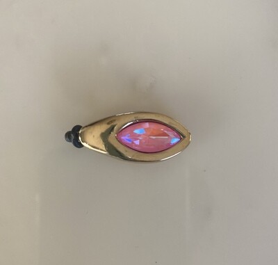 Crystal pink for mini gold-plated bracelet
