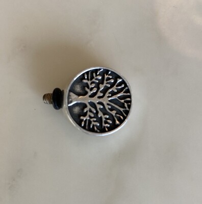 Midget live tree for mini silver-plated bracelet
