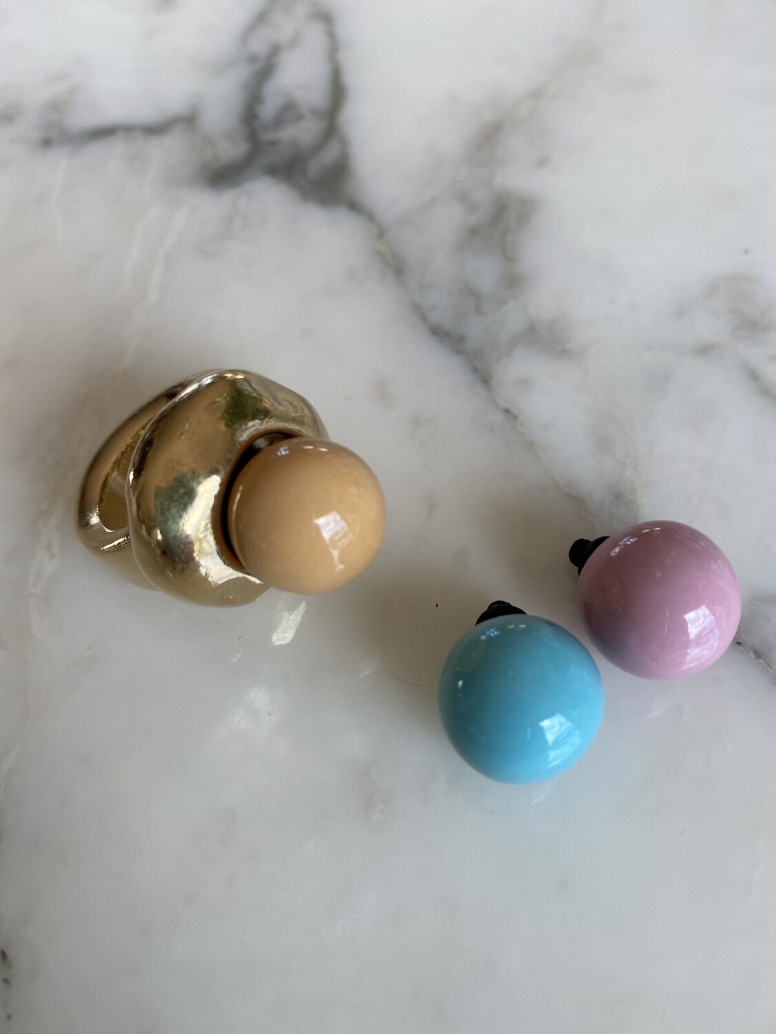 SENTIDO SET GOLD-PLATED VERSATILE RING.   REMOVABLE BALL.    IN SET