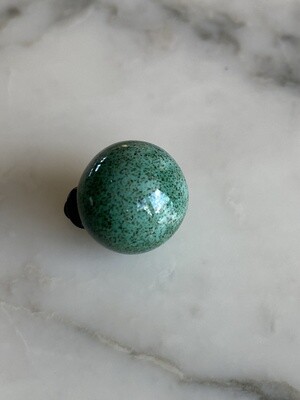 Metalick glass bead 14 mm.  for pendant, mini bracelet and ring