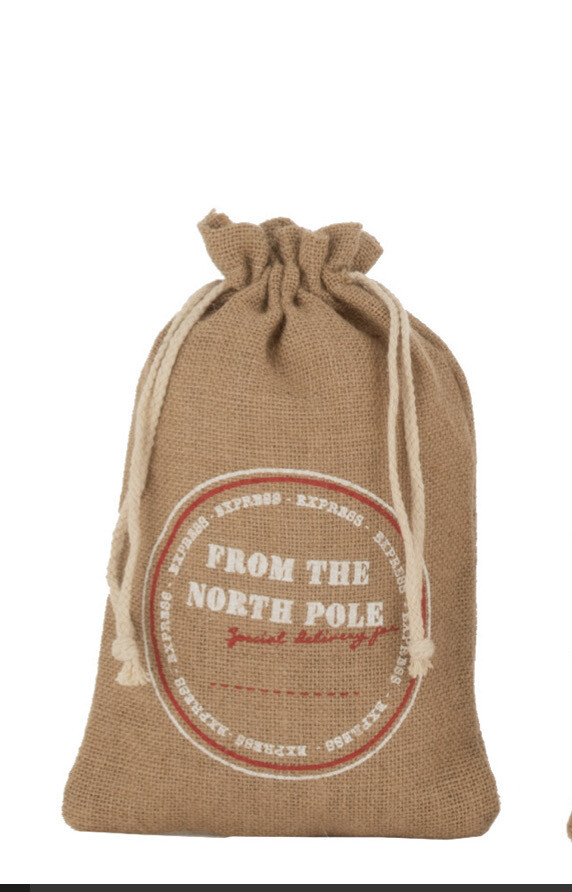 Zak Kerst Jute M “From The North pole”