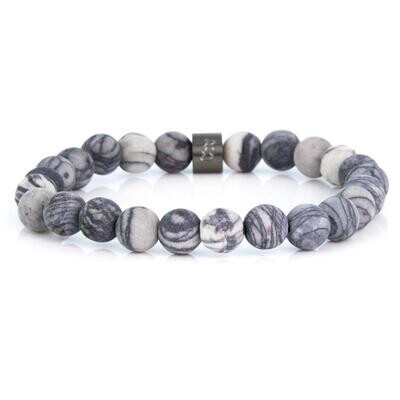 Steel & Stones | Grey Striped Jasper