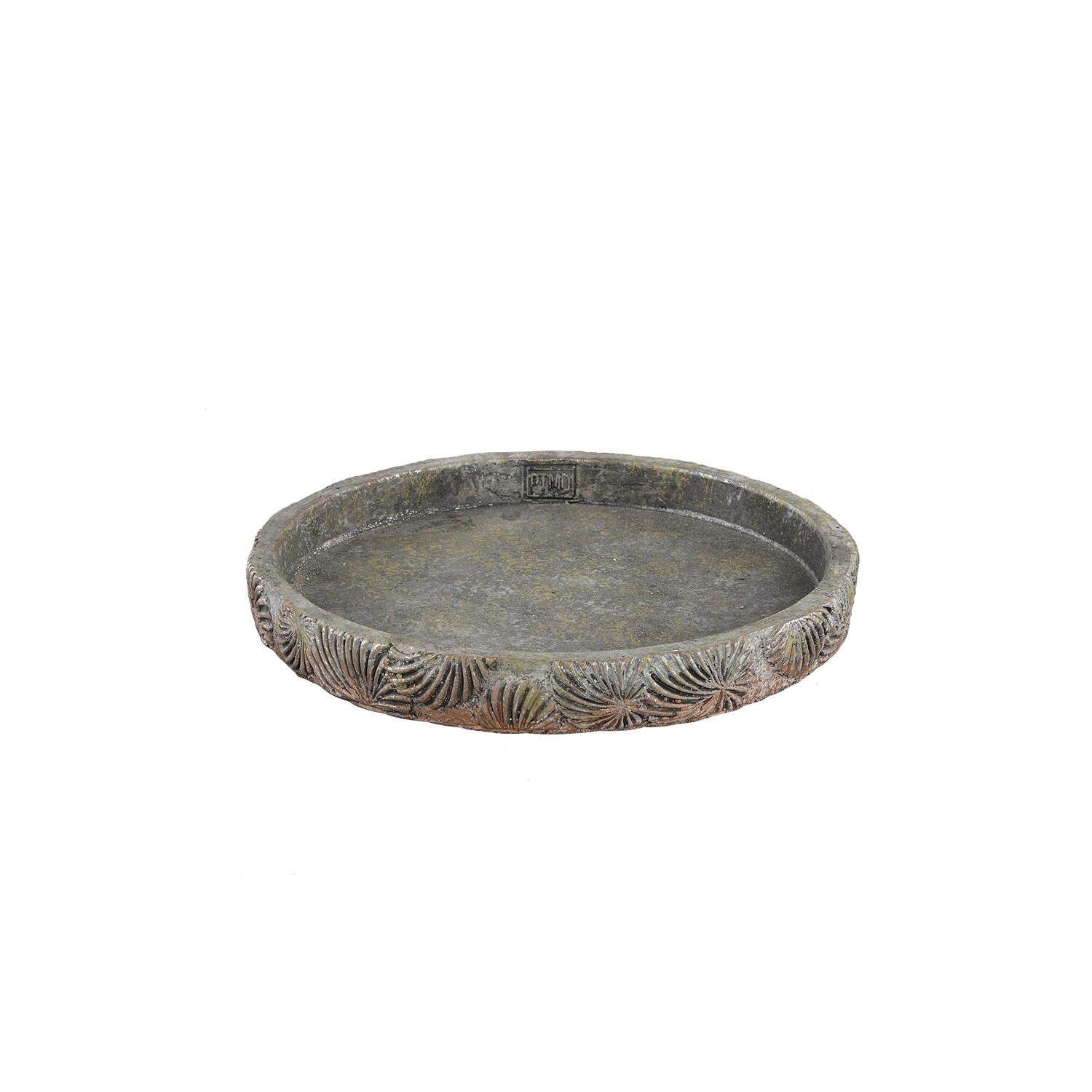 Laxxi Green cement bowl flower pattern round S