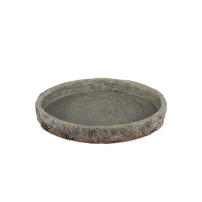 Laxxi Green cement bowl flower pattern round M