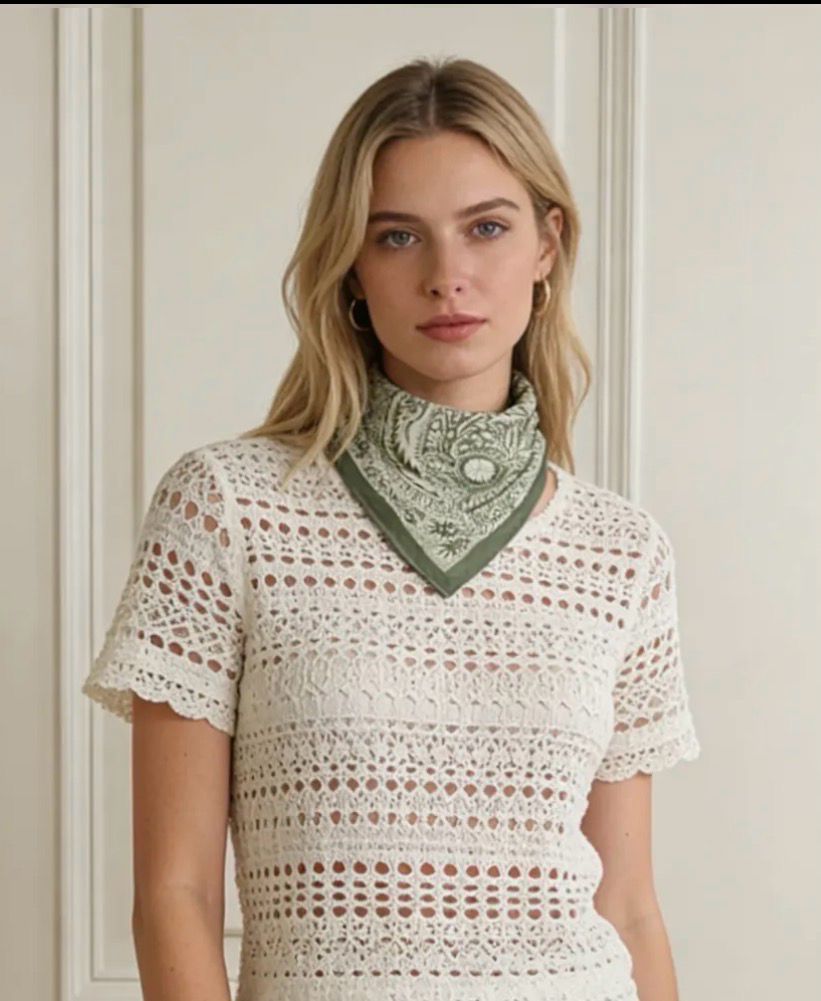 Sjaal VK katoen groen