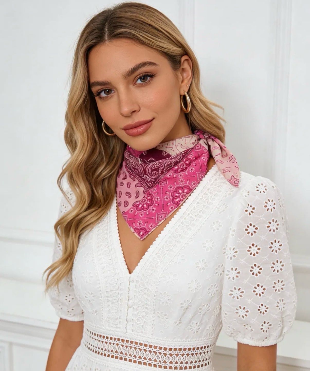 Sjaal VK katoen roze