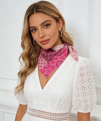 Sjaal VK katoen roze