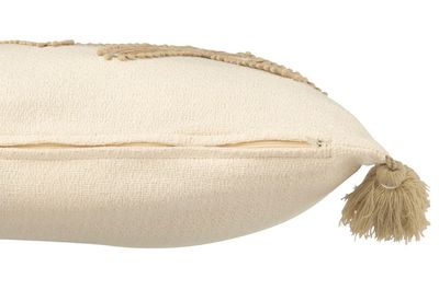 Kussen Zeesterren+Kwasten Katoen Crème/Beige
