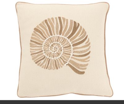 Kussen Schelpen Katoen Crème/Beige