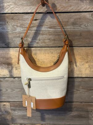 Handtasje beige/cognac