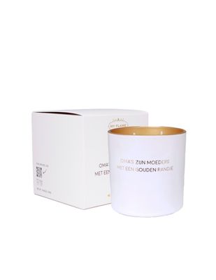 SOJAKAARS - OMA'S ZIJN MOEDERS MET EEN GOUDEN RANDJE - GEUR: FRESH COTTON