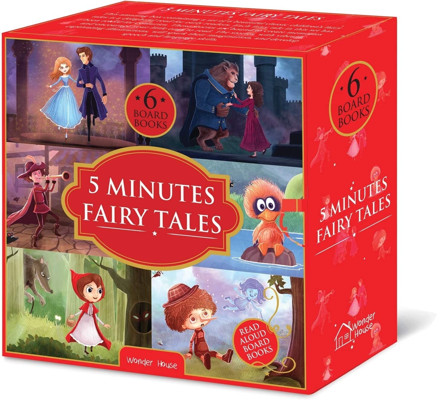5 Minutes Fairy Tales Bookset: Giftset of 6 Board Books for Children (Abridged and Retold)