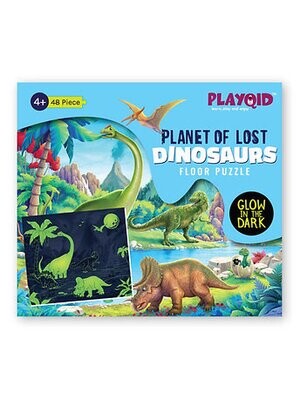 Planet of Lost Dinosaur - Glow In The Dark Puzzle - 48 PIECES