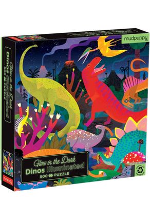 Glow In The Dark Dino Puzzle -500 Piece