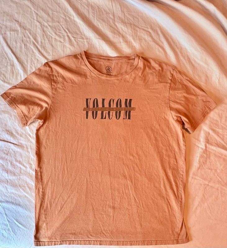 VOLCOM Stone Graphic Tee Men's XL Washed Coral