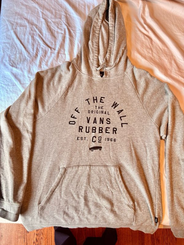 Vans Off The Wall Hoodie, Men's Large, Heather Grey