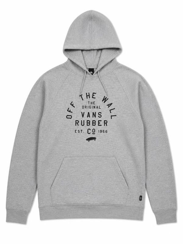 Vans Off The Wall Hoodie, Men's Large, Heather Grey