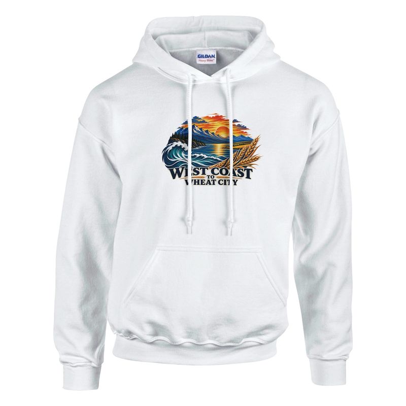 West Coast to Wheat City Signature Hoodie, White